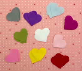 NSB - heartfelt ch two color hearts cut felt